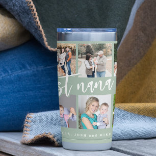 Best nana 10 photo collage personalized grandma insulated tumbler
