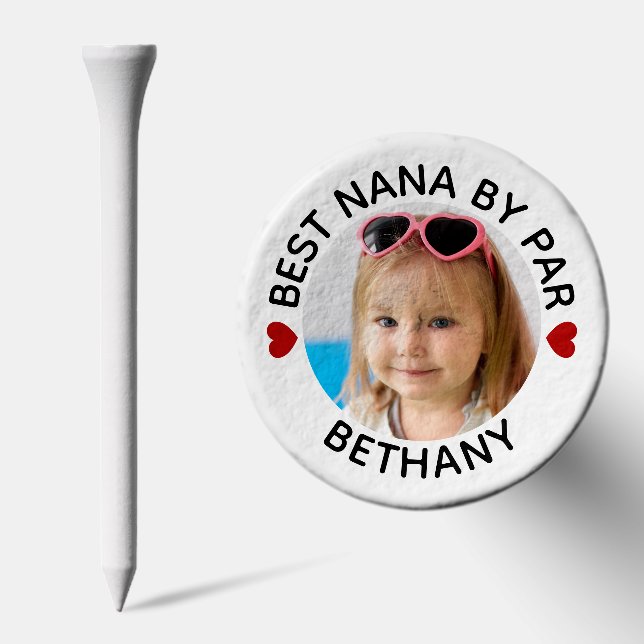 Best Nana By Par Photo Hearts Name Golf Tees (Combo)