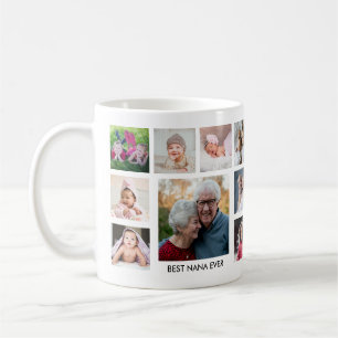 Best Nana Ever 18 Family Photo Collage Coffee Mug