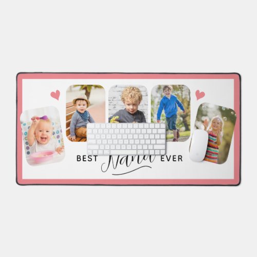 Best Nana Ever Calligraphy 5 Photo Desk Mat