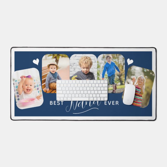 Best Nana Ever Calligraphy 5 Photo Desk Mat (Keyboard & Mouse)