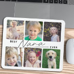 Best Nana Ever Calligraphy 6 Photo Collage Mouse Pad at Zazzle