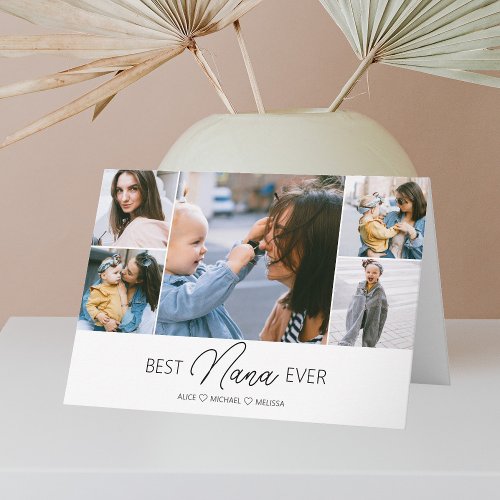 Best Nana Ever Calligraphy Photo Card