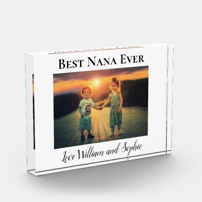 Best Nana Ever Custom Photo Block (Left)