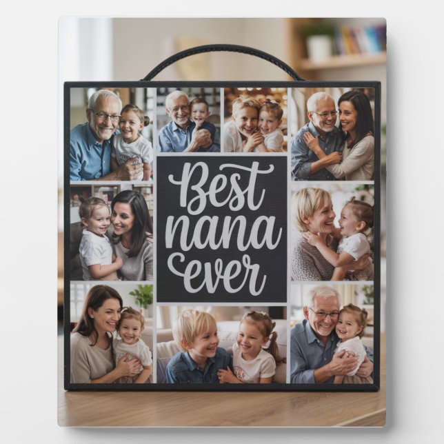 Best Nana Ever Custom Photo Collage Frame – Person (Front)