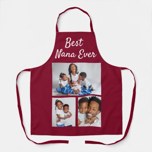 Best Nana Ever Custom Photo Collage Template Apron