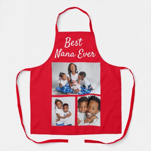 Best Nana Ever Custom Photo Collage Template Apron