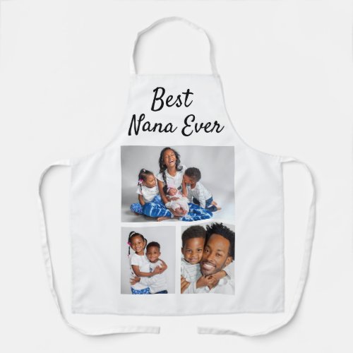 Best Nana Ever Custom Photo Collage Template Apron