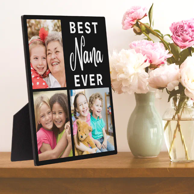 Best Nana Ever Grandkids 3 Picture Collage Frame Zazzle
