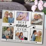 Best Nana Ever Heart Photo Collage Keepsake Plaque<br><div class="desc">Create your own photo display with 6 of your own family pictures on a white wash wooden background. Our Best Nana Ever Heart Photo Collage Keepsake Plaque is chic, stylish, and a heartfelt keepsake that showcases the love within your family. Elegant, modern, and customizable family photo collage plaque, perfect for...</div>