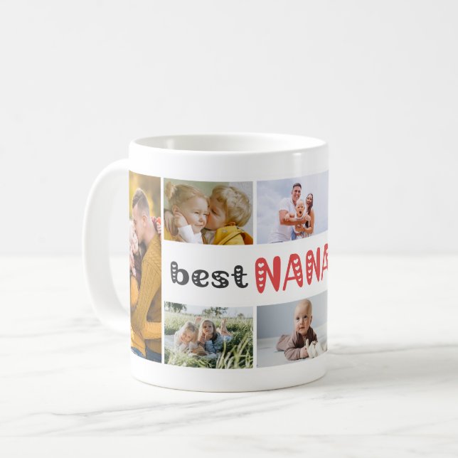 Best Nana Ever Photo Collage  Coffee Mug (Front Left)