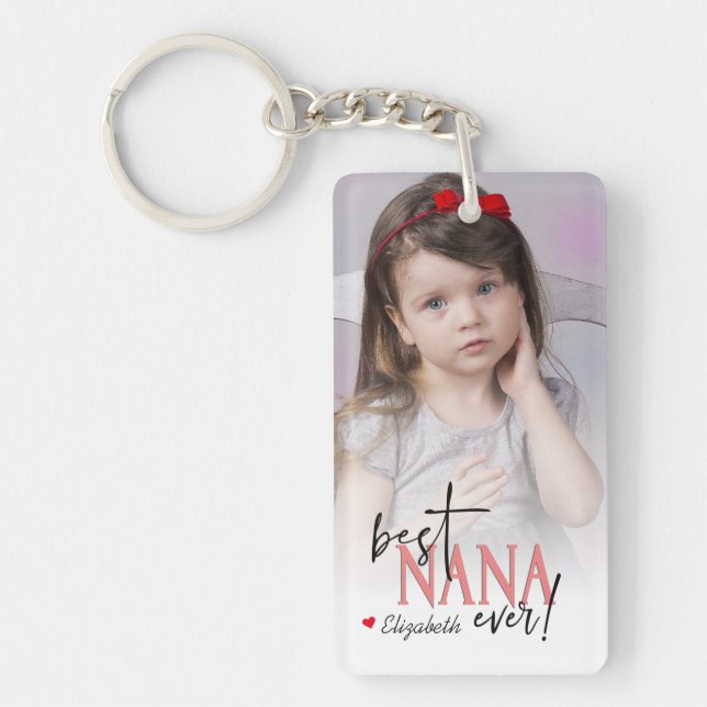 Best Nana Ever Photo Keychain (Front)