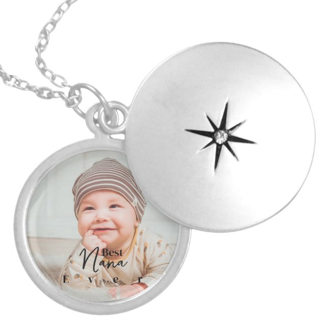 Best Nana Ever Photo Locket Necklace (Front)