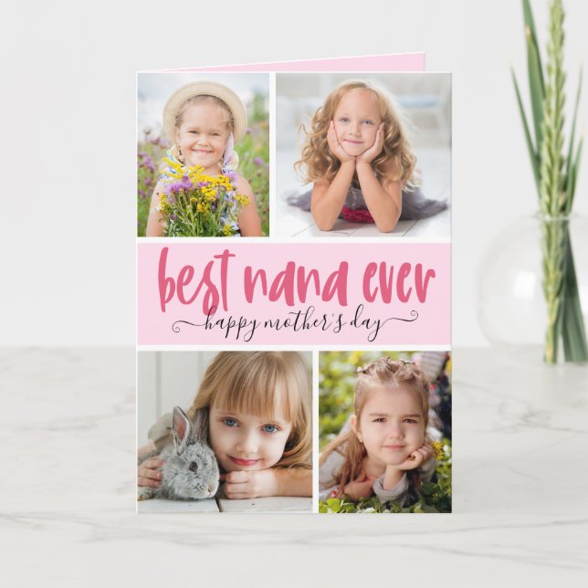Best Nana Ever Photo Mother's Day Card (Front)