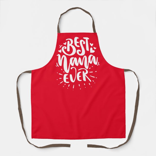 Best Nana Ever Pink Grandmother Mother's Day Gift Apron (Front)