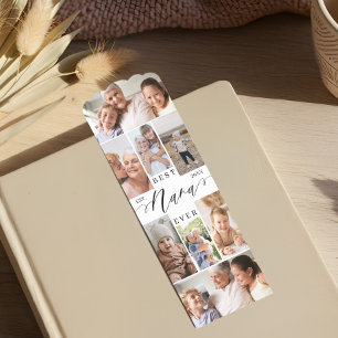 Best Nana Ever Script Mother's 8 Day Photo Collage Bookmarks