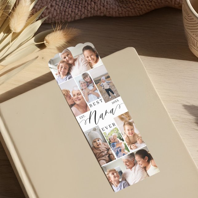 Best Nana Ever Script Mother's 8 Day Photo Collage Bookmarks (Best Nana Ever Script Mother's 8 Day Photo Collage Bookmarks)