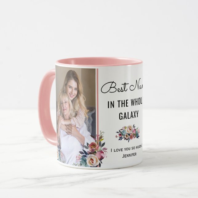 Best Nana in the Whole Galaxy Grandma Gift Photo Mug (Front Left)