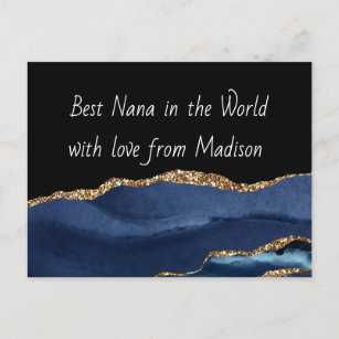 Best Nana in the world Announcement Postcard