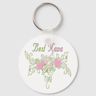 Best Nana Swirling Hearts Keychain