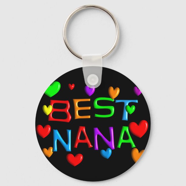 Best Nana T-Shirts & Gifts Keychain (Front)