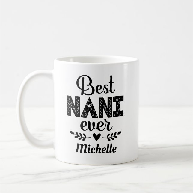 Best Nani Ever Custom Gift for Grandmother Coffee Mug (Left)