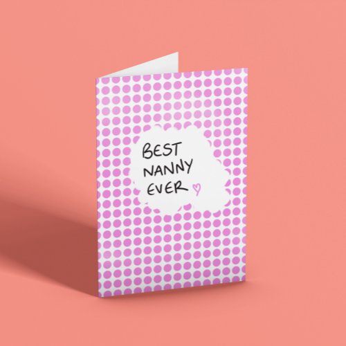 Best Nanny Birthday  Card