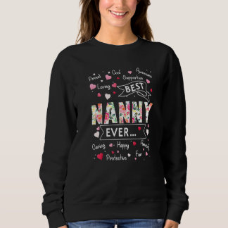 Best Nanny Ever  First Time Grandma Mothers Day Sweatshirt
