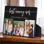 Best Nanny Ever - Grandchildren Photo Collage Plaque<br><div class="desc">Celebrate the "Best Nanny Ever" with this personalized Grandchildren Photo Collage Plaque. This heartfelt gift features a beautifully arranged collage of cherished photos capturing special moments, complemented by a loving message. Crafted from high-quality materials with a sleek finish, it's ideal for displaying at home as a cherished keepsake. Perfect for...</div>