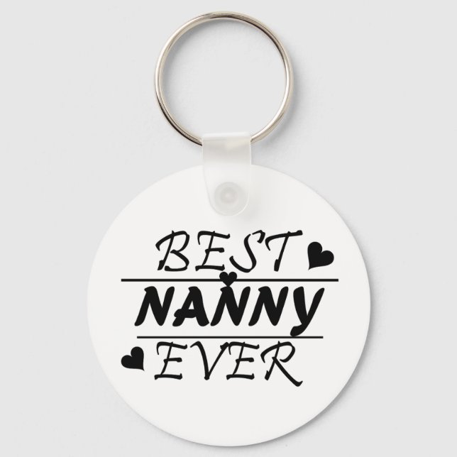 Best Nanny Ever Keychain (Front)