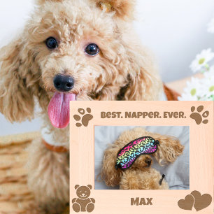 Best Napper Ever, Funny Cute Personalized Pet Dog Engraved Frames