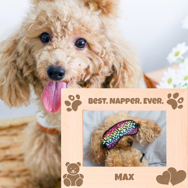 Best Napper Ever, Funny Cute Personalized Pet Dog Engraved Frames (Creator Uploaded)