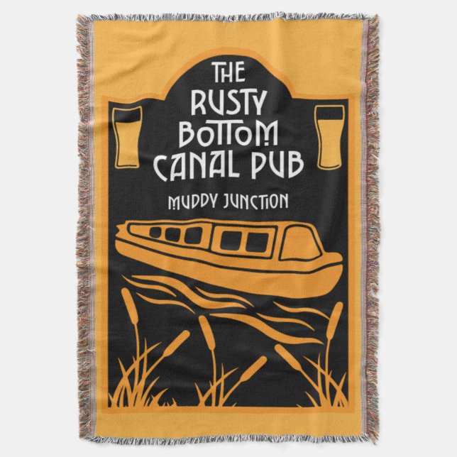 Best Narrowboat Pubs   Throw Blanket (Front Vertical)