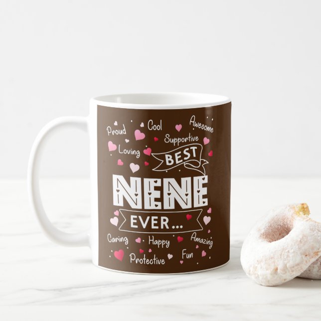 Best Nene Ever Funny First Time Grandma Mothers Coffee Mug (With Donut)