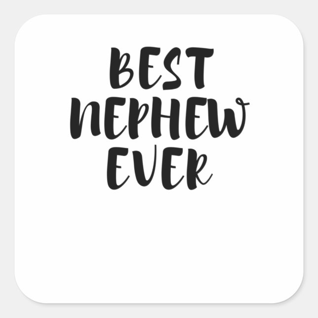 Best nephew square sticker (Front)