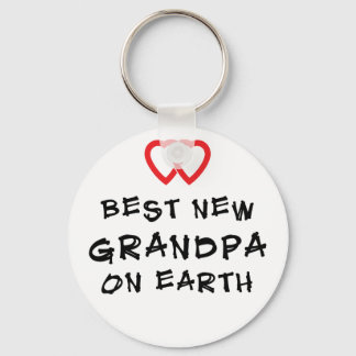 Best New Grandpa On Earth Gift Keychain