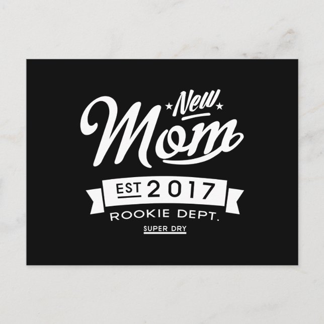 Best New Mom 2017 Dark Postcard (Front)