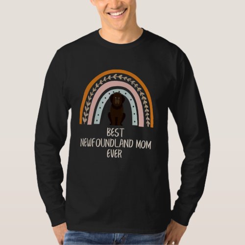 Best Newfoundland Mom Ever Dog  Boho Rainbow 1 T_Shirt