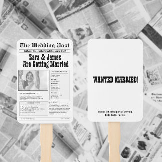 Best Newspaper Timeline and Wedding Programs  Hand Fan