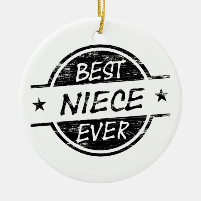 Best Niece Ever Black Ceramic Ornament (Front)