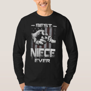 Best Niece Ever Fist bump USA Flag Father's Day T-Shirt