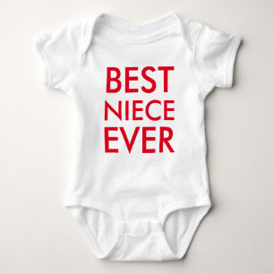 Best Niece Ever Modern Elegant Minimalist Baby Bodysuit