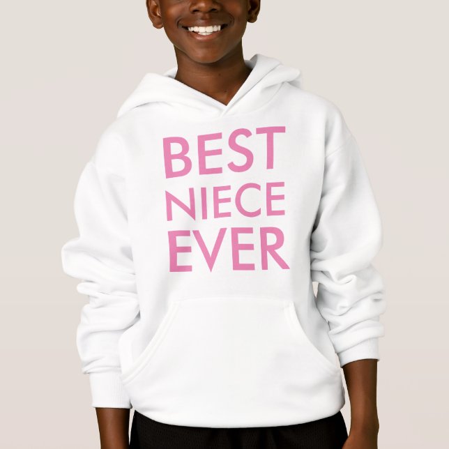Best Niece Ever Modern Elegant Minimalist Hoodie (Front)