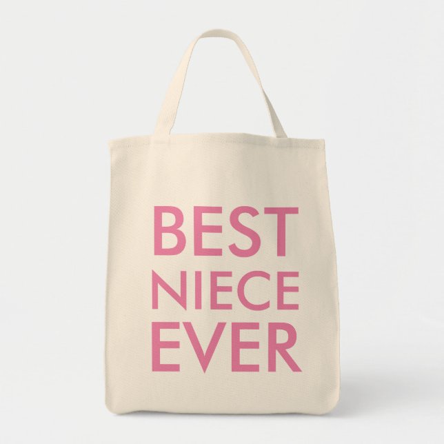 Best Niece Ever Modern Elegant Minimalist Tote Bag (Front)