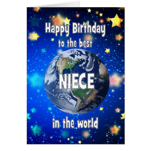 Best Niece In The World Birthday Cards (Front)
