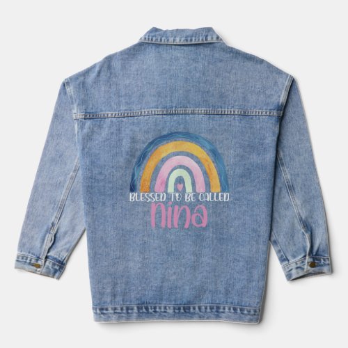 Best Nina Mother s Day Blessed To Be Called Nina R Denim Jacket