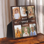 Best Nonna Ever - Grandchildren Wood Photo Collage Plaque<br><div class="desc">Celebrate the "Best NaNa Ever" with this personalized Grandchildren Photo Collage Plaque. This heartfelt gift features a beautifully arranged collage of cherished photos capturing special moments, complemented by a loving message. Crafted from high-quality materials with a sleek finish, it's ideal for displaying at home as a cherished keepsake. Perfect for...</div>