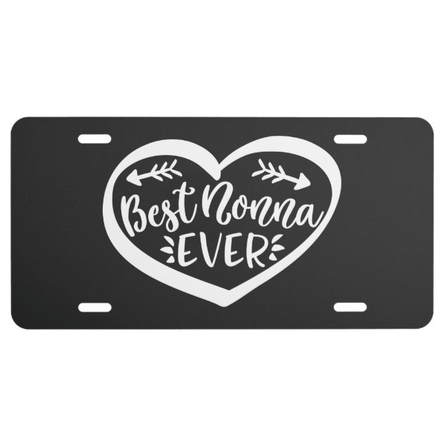 Best Nonna Ever License Plate (Front)