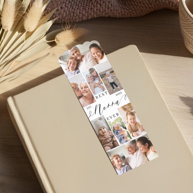 Best Nonna Ever Script Mother's Day Photo Collage Bookmarks (Best Nonna Ever Script Mother's Day Photo Collage Bookmarks)