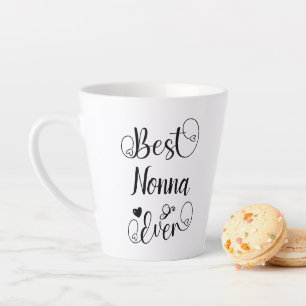 Best Nonna Ever Typography Cute Cursive Script  Latte Mug